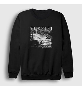 Presmono Unisex Siyah Lyset Burzum Sweatshirt 23890tt