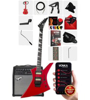 Maxword DG-34RD-50AMP Kelly Kasa Floyde Rose 2x Zebra HH Manyetik 50W Amfili Elektro Gitar
