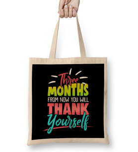 Cute Three Months From Now You Will Thank Yourself Bez Çanta Uzun Saplı