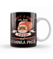 Girl Who Loves Guinea Pigs Sushi Japan Rodent Fan Kupa Bardak Porselen