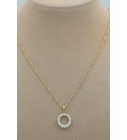 STİL İNCİSİ/ XUPING JEWELRY YUVARLAK ZİRKON TAŞLI KOLYE (Altın)