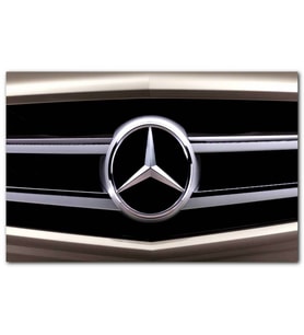 Cakatabloo Mercedes Benz Ön Panjur ve Logo MDF Tablo