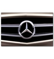 Cakatabloo Mercedes Benz Ön Panjur ve Logo MDF Tablo