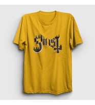 Presmono Unisex Sarı Logo Ghost T-Shirt 51983tt (Sarı)