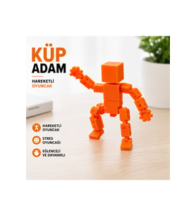 Küp Adam Hareketli Oyuncak Figür Eklemli Stres Oyuncağı