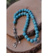 STONEAGE JEWELLERY Hediye Erkek Tesbih Firuze Doğal Taş