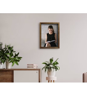 BK Home Fotoğraflı Doğal Masif Ahşap Çerçeveli Tablo 45x65cm-1
