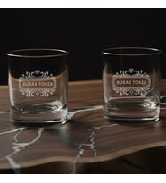 Premium Kutulu 2’li Kişiye Özel İsim Yazılı Islay Reserve Viski Bardakları
