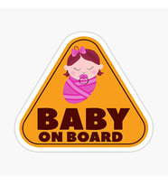Baby On Board Arabada bebek var Araç Sticker Etiket 19CM md6