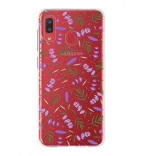 PrintiFy Samsung Galaxy A20 ile Uyumlu 1mm Slim Fit Water Color 3 Baskılı Şeffaf  Kılıf