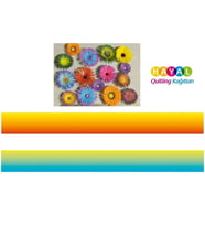 Mavi - Sarı / Kırmızı - Sarı Renk Geçişli Quilling Kağıdı