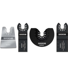 WORX WA5092 4 Parça Universal Metal, Ahşap Kesme ve Raspalama Aksesuar Seti