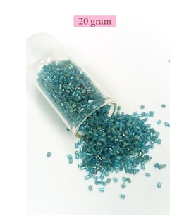 Kesme Cam Boncuk 2mm - 20 Gram - Şeffaf Çam Yeşili -BNC332