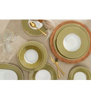 Porland Madeleine Yeşil 27 Parça 6 Kişilik Yemek Takımı  04A+P021969