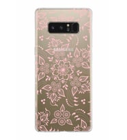 Samsung Galaxy Note 8 Kapak Nostalji Desen Tasarımlı Şeffaf Silikon Kılıf