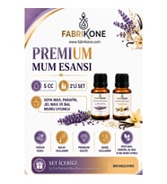Premium Mum Esansı 5 cc 2'li Set - Lavanta, Vanilya - Soya Wax, Parafin, Jel Wax ve Bal Mumu Uyumlu BKFAB2LVVN5
