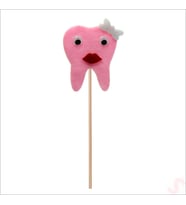 Diş Figürlü Keçe Çubuk SüS, 27cm x 6,5cm - Pembe, 1 Adet (STD)
