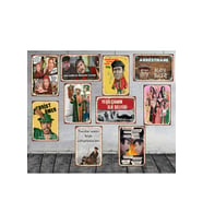 Yeşilçam' Unutulmayanlar Temalı 10 Adet 20 x 30 CM Ahşap Tablo Set
