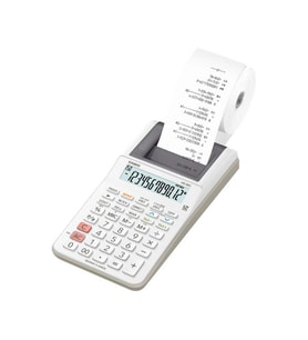 Casio HR-8RC-WE 12 Hane Beyaz Şeritli Hesap Makinesi