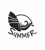 Summer Araba Sticker  siyah 20x14 CM (Siyah)