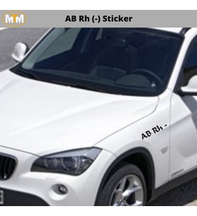 AB Rh (-) Sticker