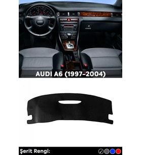 Audı A6 (1997-2004) 3d Torpido Koruma Kılıfı - Ön Göğüs Kaplama - Siyah Şerit