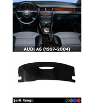 Audı A6 (1997-2004) 3d Torpido Koruma Kılıfı - Ön Göğüs Kaplama - Siyah Şerit