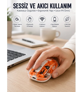 Kablosuz Mouse Fare 5.0 Bluetooth Bağlantılı USB Girişli Yeni Nesil
