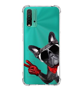 PrintiFy Xiaomi Redmi 9T Uyumlu Köpek 2 Baskılı Şeffaf Köşe Korumalı Antişok Kılıf