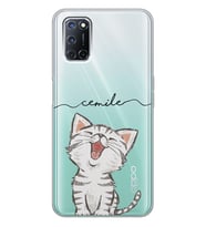 Oppo Yavru Kedi Tasarımlı Şeffaf Telefon Kılıfı