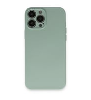 Apple İphone 13 Pro Max Kılıf Nano İçi Kadife Silikon - Su Yeşili