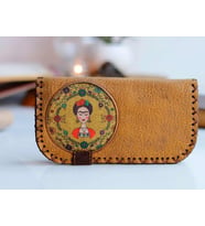 Frida Figürlü Büyük Cüzdan Etnik Bohem Retro Vintage Style - HARDAL