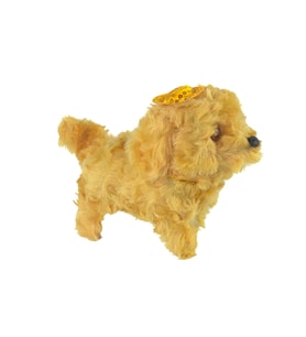 Oyuncak Pelüş Köpek Sevimli Köpek Sesli Hareketli Sarı (Camel)
