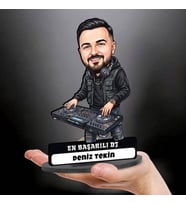 DJ Müzisyen Erkeğe Hediye Kişiye Özel Karikatürlü Biblo