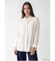 LCW Modest Ekru Nakışlı Modal Karışımlı Kadın Gömlek Tunik