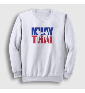 Presmono Unisex Beyaz Mma Ufc Muay Thai Sweatshirt 454931tt (Beyaz)