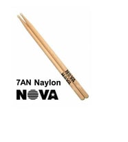 Vic Firth N7AN Nova 7A Naylon Uçlu Hickory Baget (Ekonomik Seri)  İnce ve Hafif Gövde, Jazz ve Hafif Müzik İçin Çevik Çalım, Hassas Zil Tepkisi