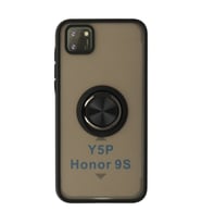 Huawei Y5p Kılıf Montreal Yüzüklü Silikon Kapak - Siyah
