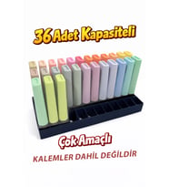 36 Adet Kapasiteli Keçeli Kalem Standı & Fosforlu Kalem Standı Minimal Tasarım