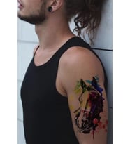 Caş Dekorasyon At Kafası Geçici Dövme Tattoo