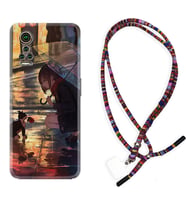General Mobile GM 21 Pro GM 22 Pro Plus Kılıf Boyun Asklı Rasta Silikon Kız ve Kedi 1762
