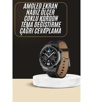 Mey İthalat® Çoklu Kordon Hediyeli Akıllı Saat Çağrı Cevaplama Müzik Dokunmatik Ekran