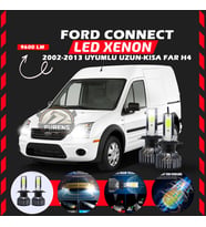 Ford Connect 2002-2013 Uzun - Kısa Far Uyumlu Şimşek Etkili Led Xenon Pro Series H4
