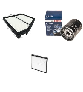 Bosch Filtre Bakım Seti Hyundai Matrix 1.6 Benzin Hava + Yağ f. + Polen Filtre Sardes