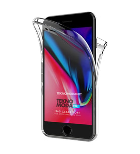 Apple İphone SE 2020 360 Kılıf Silikon Şeffaf Ön Arka