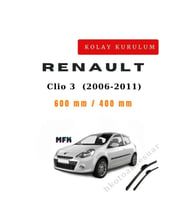 Renault Clio 3  (2006-2011) Araca Özel Sİlecek Ön İki