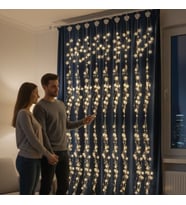 MCG  Saçaklı 3*3 Metre Yıldız Boncuklu Dekor Led USB Ev, Oda ve Organizasyon Dekoru hakkında ürün açıklaması