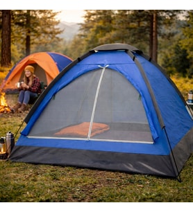 River World Kamp ve Doğa İçin Çadır Düz Kapılı Kurulumu Manuel 3 Kişilik Ölçüleri 200 cm x 200 cm x 110 cm