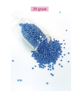 Dökme Cam Kum Boncuk (11/0) 2 mm - 20 Gram - Mavi - BNC009