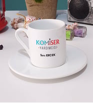 Komiser Yardımcısı Türk Kahvesi Fincanı Beyaz